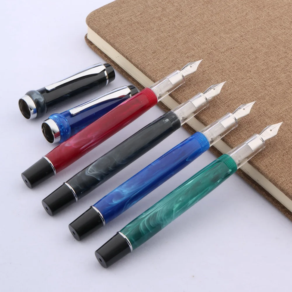 luxury High 019 quality Celluloid Acrylic ink pen EF Fountain Pen transparent spinning Business Office school supplies