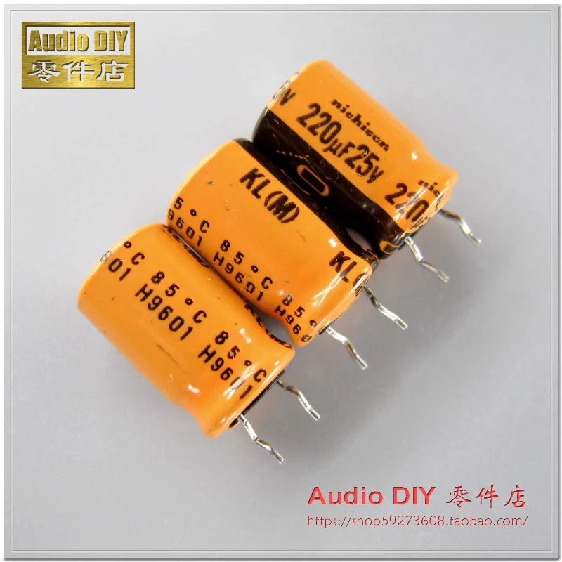 10PCS/30PCS Nichicon orange peel old KL 220uF/25V low leakage electrolytic capacitor Japan original bag packaging free shipping