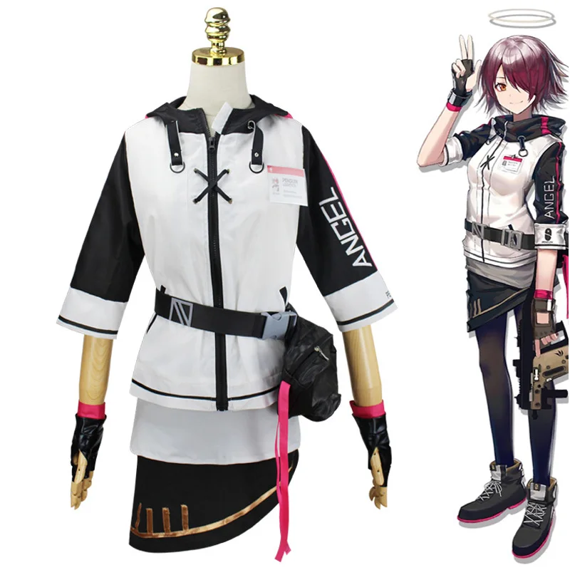 

Game Arknights Exusiai Cosplay Outfit Jacket Full Set Wig Women Men Halloween Carnival Custom Costumes