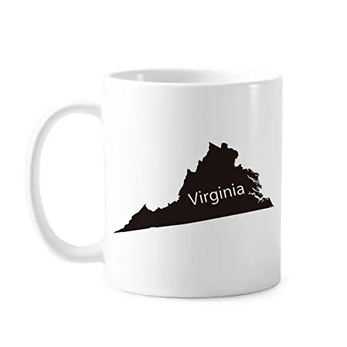 

Virginia The United States Of America USA Map Classic Mug White Pottery Ceramic Gift Milk Coffee With Handles 350 Ml