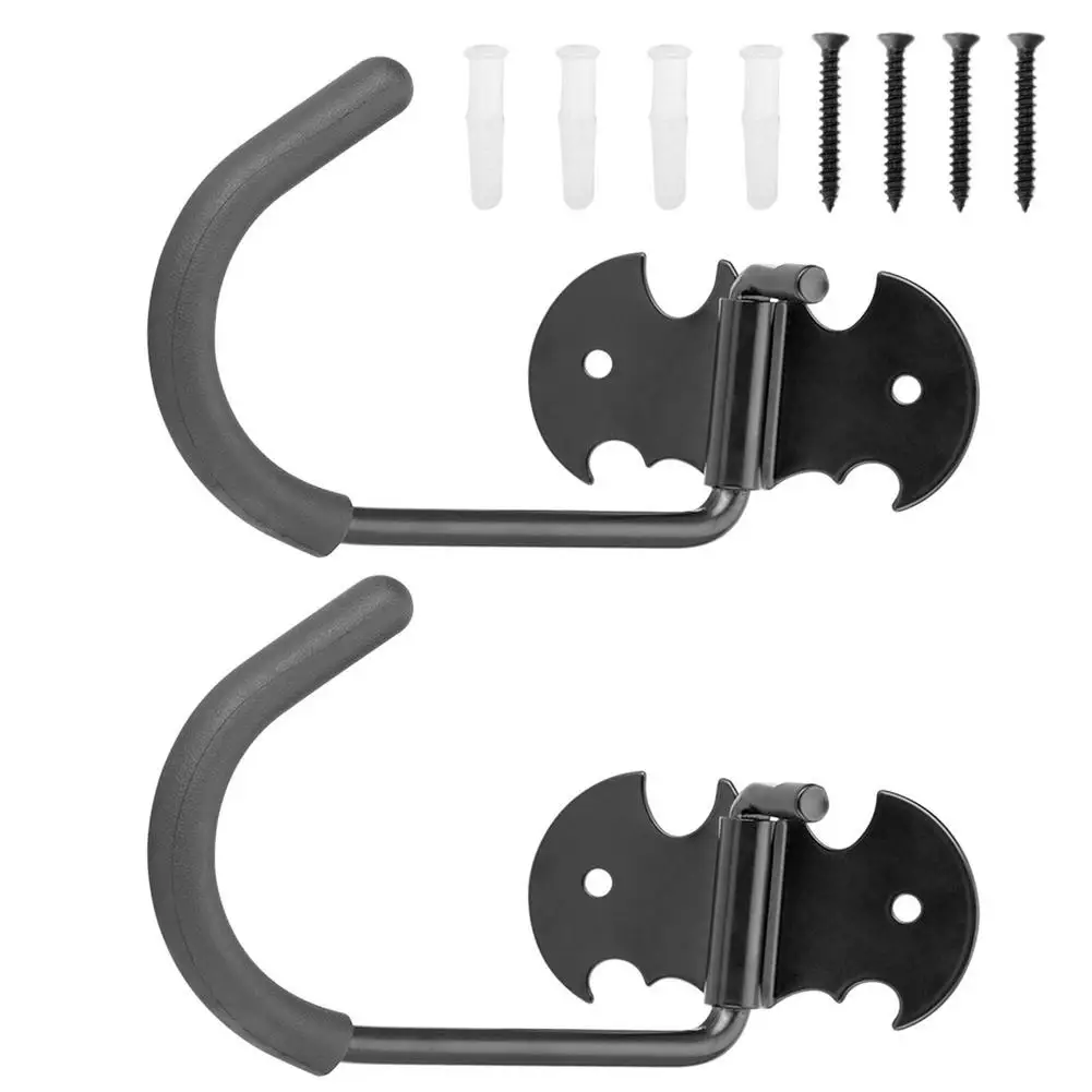 2PCS Heavy Duty Metal Hook Durable Garage Storage Rack Metal Wall-Mounted Utility Bicycle Hanger Hooks Anti-slip Organizer