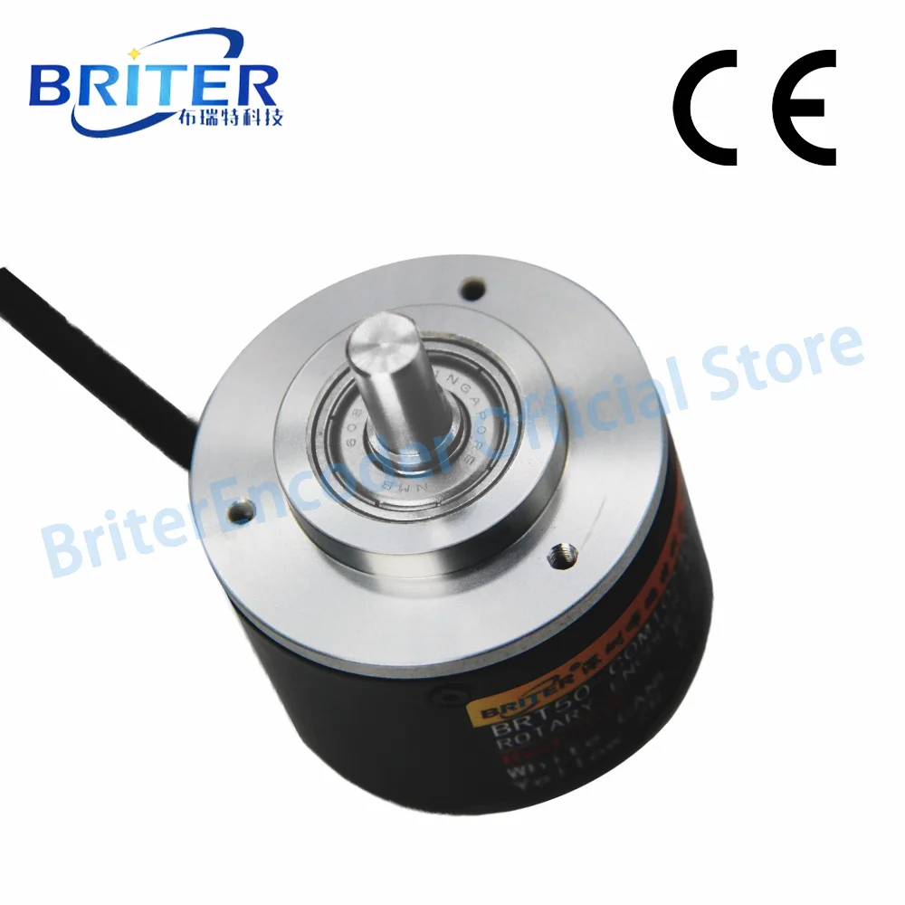 CAN 24turns Absolute Rotary Encoder 6mm Solid Shaft Power Off Memory BriterEncoder Multi-turn High Precision Megnetic Encoder