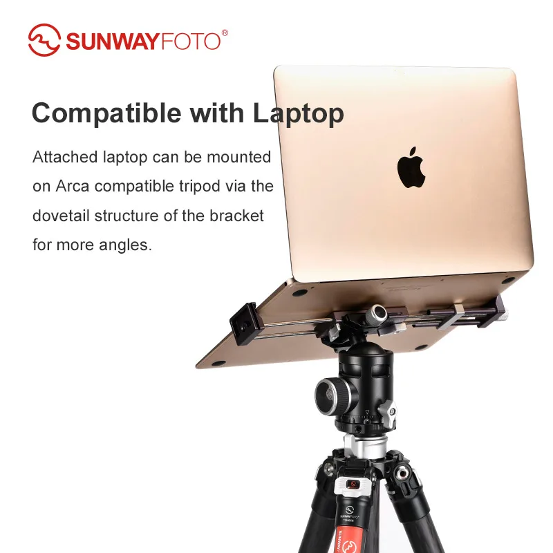 SUNWAYFOTO PC-03 Tablet Laptop Mount Smart Phone Bracket Tripod Bracket Accessories for Ipad Pro Holder Arca Swiss Stand Univers
