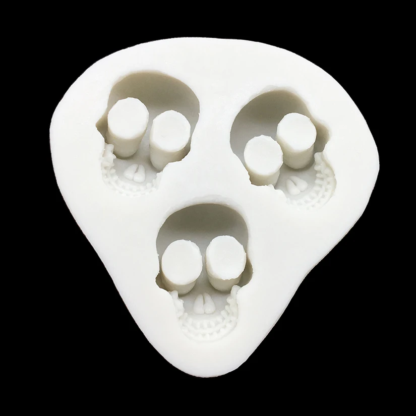 Halloween Skull Silicone Sugarcraft Mold Resin Tools Cupcake Baking Mould Fondant Cake Decorating Tools