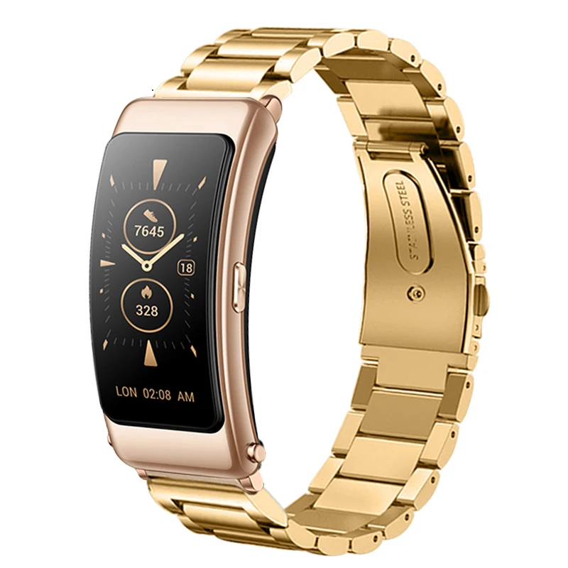 16 مللي متر الفولاذ المقاوم للصدأ حزام (watch) ساعة لهواوي TalkBand B6 B3 الحديث الفرقة B6 حزام حزام الساعات سوار معدني معصمه مع أداة