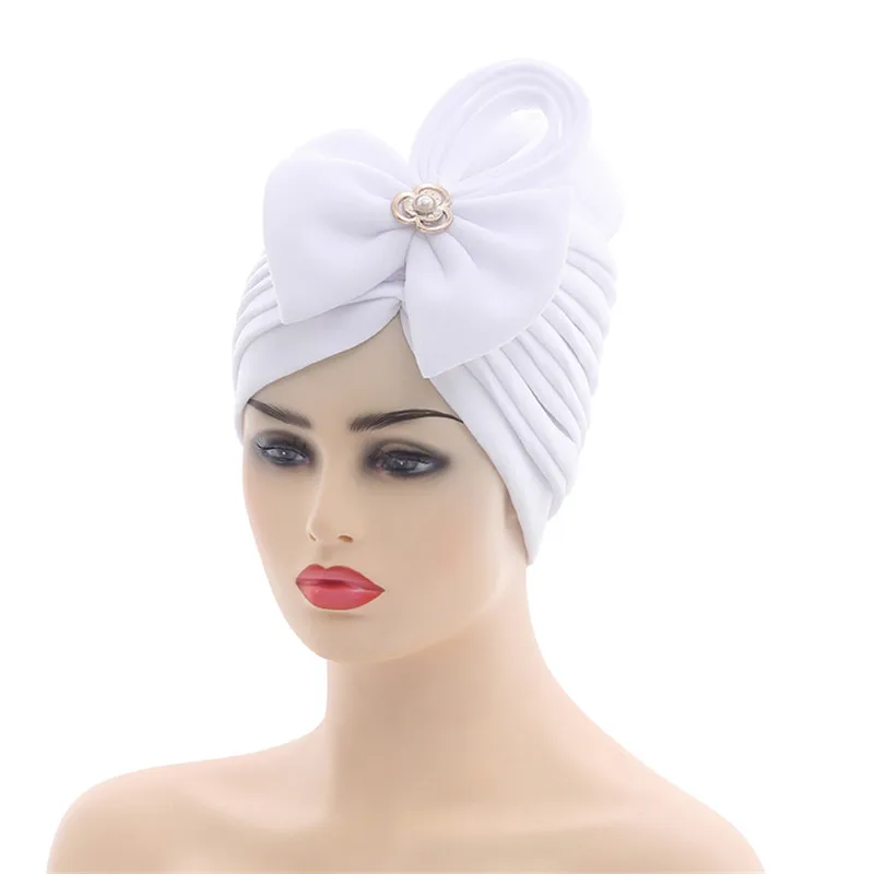 Handgemachte nigerianische Hochzeit Gele afrikanische Auto Gele Headtie muslimische Turban Kappe arabische Indien Hut weibliche Kopf Wraps Turbante Mujer – Detail 10