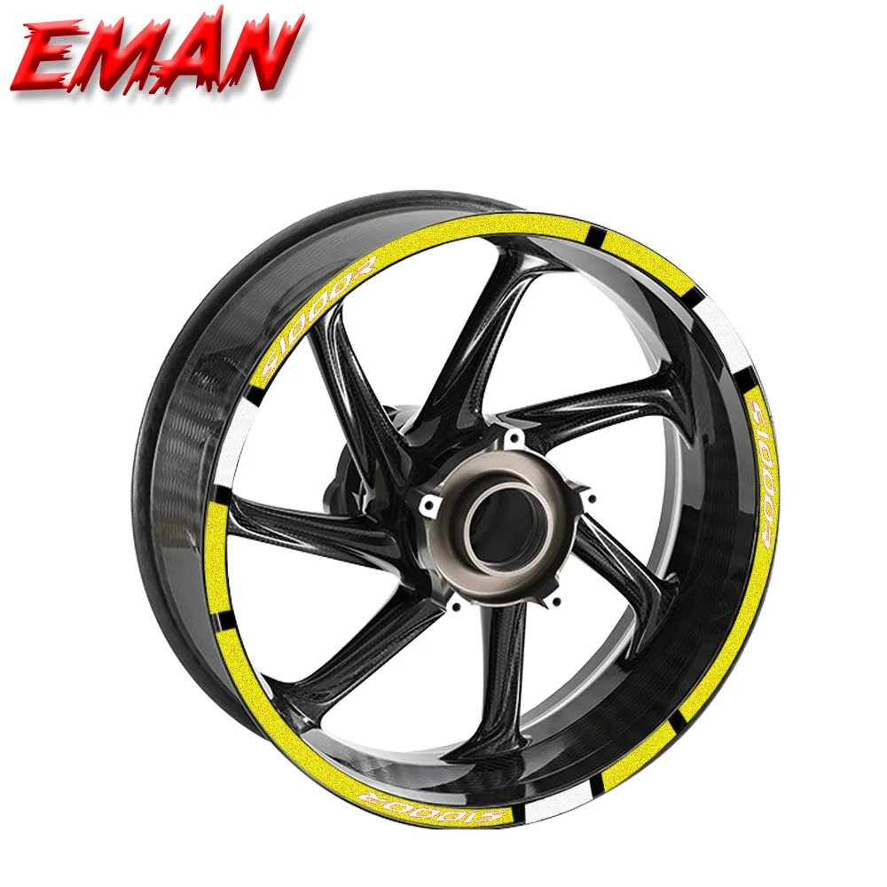 Motorcycle Reflective Rim Stripe Decals Front and Rear Waterproof Full Set For BMW S1000R S1000 R S 1000R