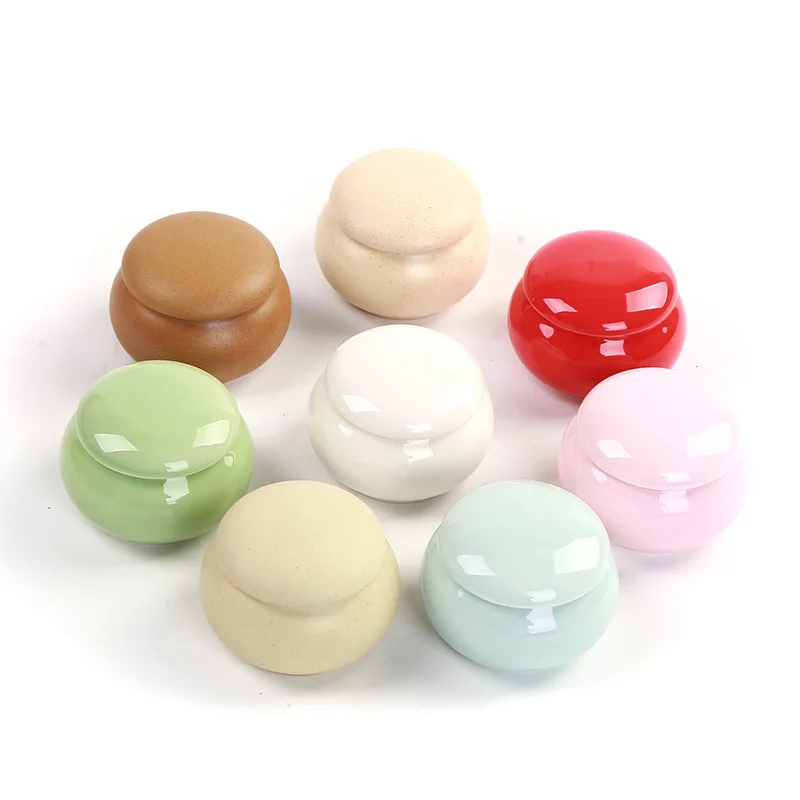 15Ml 38Ml Elegant คุณภาพสูงครีม Jar Mini เซรามิคเครื่องสำอางค์ Rouge กล่องชาที่ว่างเปล่าคอนเทนเนอร์ Vintage สไตล์ Jar