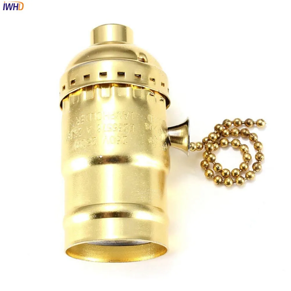 Vintage Aluminum E27 Lamp Holder Industrial LED Lamp Base Socket Fitting Douille E27 Screw Bulb Base AC 90V-260V