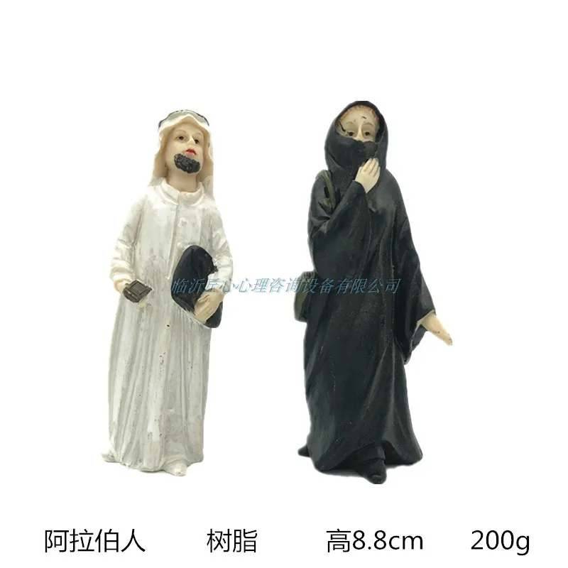 resin  psychological sandbox therapy consultation sand model figure Arabian