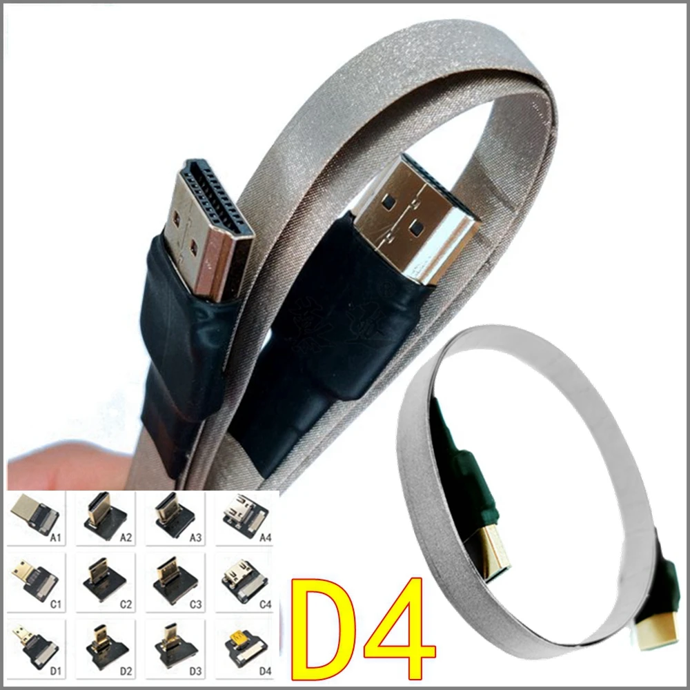 Cabo micro hd compatível fêmea para mini hd fpc cabo plano anti-interferência multicopter fotografia aérea 0.1m 0.2m