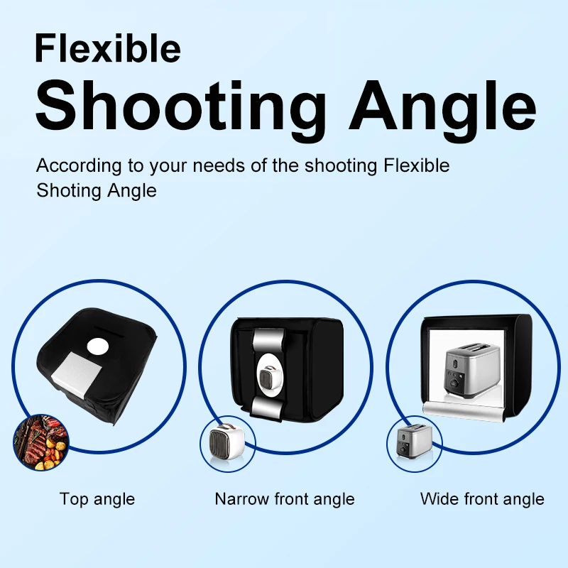 PYNSSEU 4 Fondali Light box 40 centimetri Mini Pieghevole Photo Studio Con Doppio LED Luci di Striscia per le Riprese Fotografia attrezzature kit