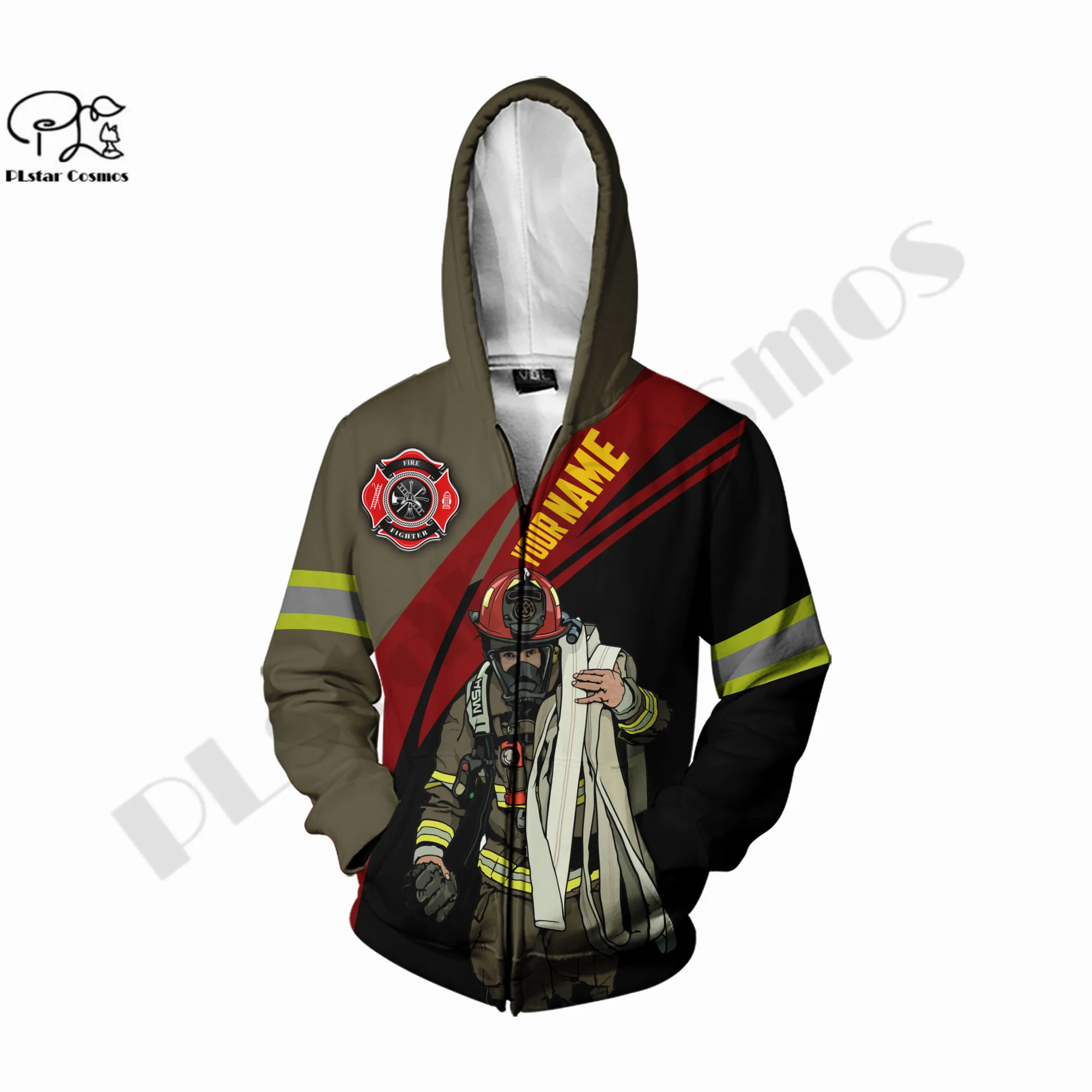 Plstar Cosmos 3Dprinted Nieuwste Firefighter Custom Naam Unieke Hrajuku Streetwear Unisex Casual Grappige Hoodies/Zip/Sweatshirt B-4