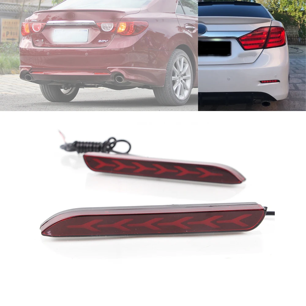 Turn Signal Yellow LED Rear Bumper Tail Fog Light for Toyota Reiz Camry Alphard Innova Matrix Sienna driving Lamp accessories