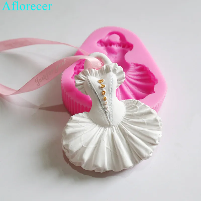 Ballet skirt Pendant plaster mold Wedding dress fragrance wax sheet mold Aroma Gypsum crafts Soap Clay Silicone mold