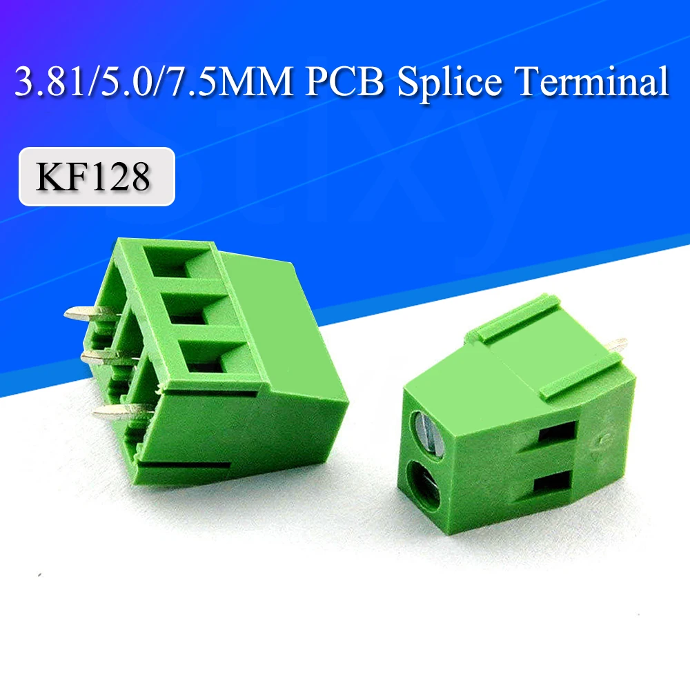 10 sztuk KF128-2P KF128-3P 3.81 5.0 7.5MM zacisk śrubowy PCB blok terminalu KF120-2.54 DG308 MG128 Stlxy