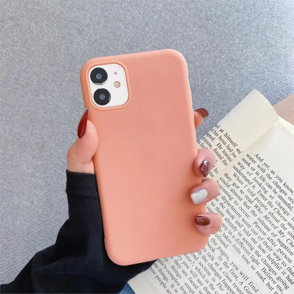 Candy Farbe Silikon Telefon Fall Für iphone 13 14 Pro Max Funda Für iphone 11 12 Pro max 13 mini 14 Plus Matte Zurück Abdeckung Coque – Detail 16
