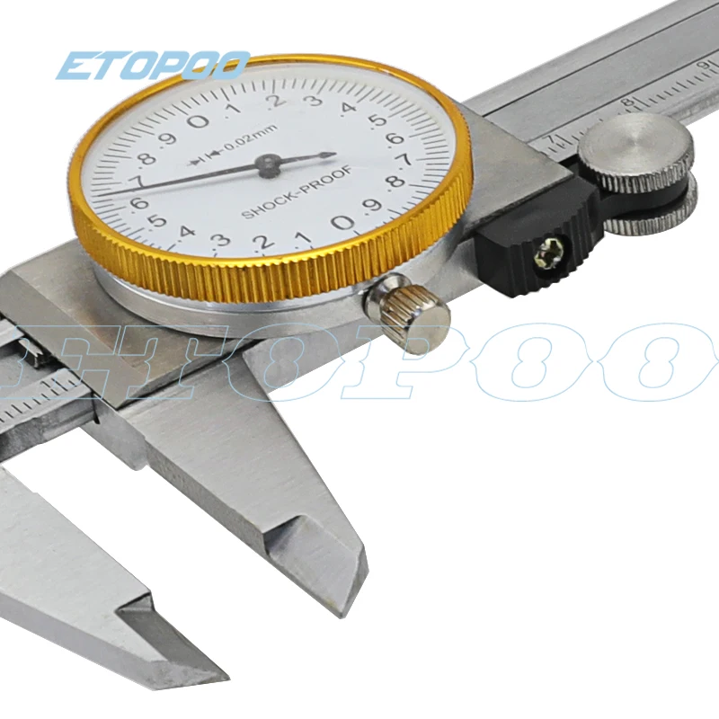 0-150mm 200/300mm Dial Caliper Metal Vernier Caliper With Dial Indicator Stainless/Carbon Steel Gauge Measuring Tools Micrometer