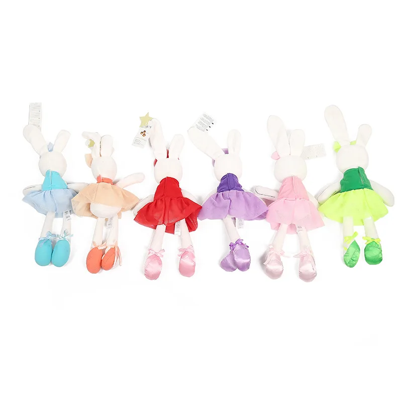 1pc 42cm cute rabbit wear cloth with dress plush toy stuffed soft animal dolls Ballet rabbit for baby kids birthday gift