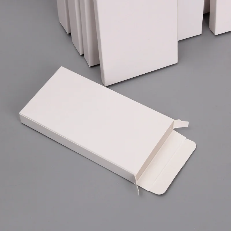 50Pcs/lot White Paper Cardboard Box For Mobile Phone Case Cosmetics Packaging Boxes Postcard Storage Gift Boxes