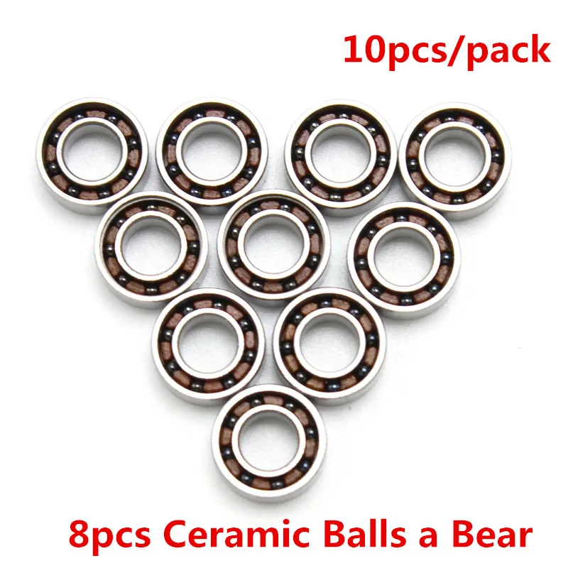 10Pcs Dental High Speed Air Turbine Handpiece Ceramic Bearings Ceramic Balls with dust cover Universal Dentista Tools Dental Lab