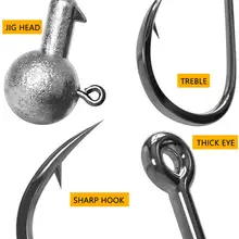 Lead Head Fishing Hooks 1g-28g #2
