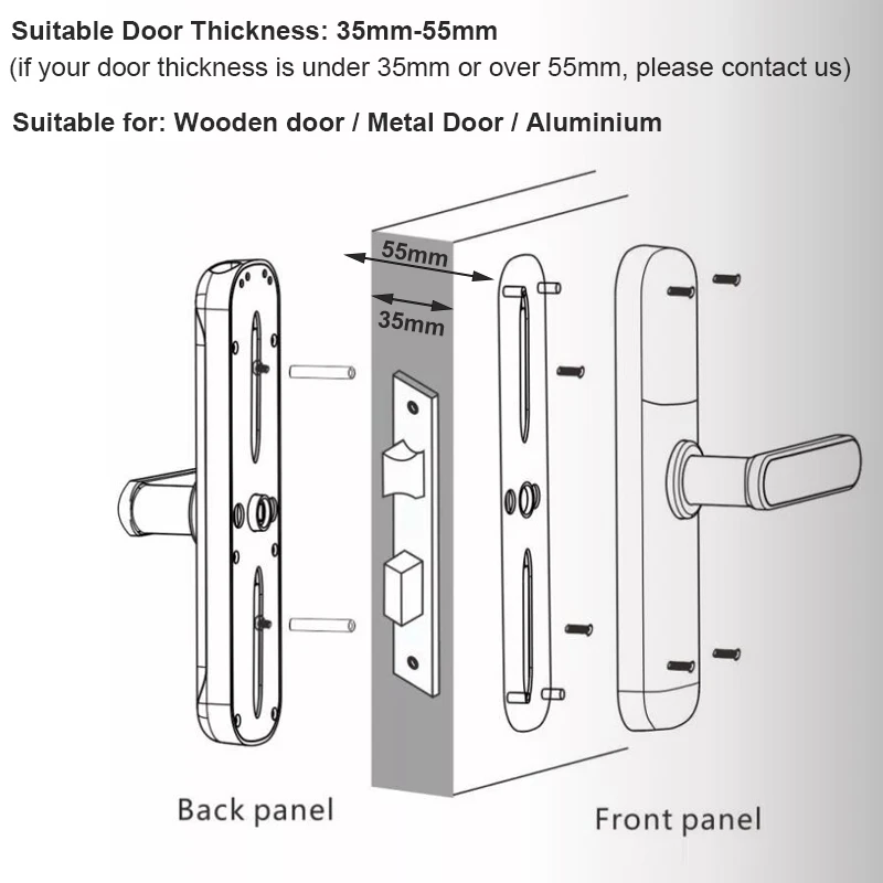 RAYKUBE X8 Biometric Fingerprint Door Lock BT TTlock APP Smart Digital IC Card Electronic Home Security Keyless Entry Access