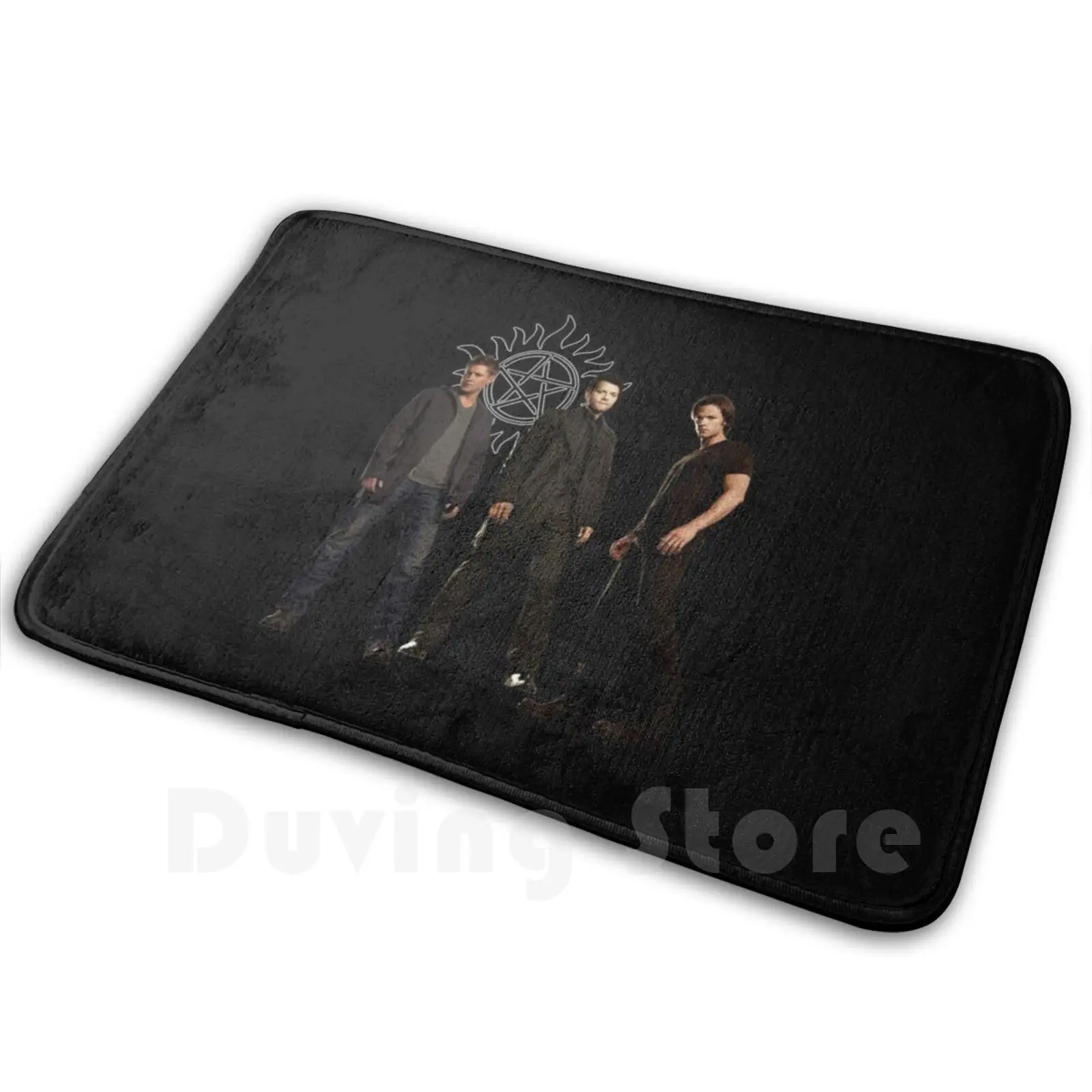 Supernatural Carpet Mat Rug Cushion Soft Supernatural Dean Winchester Sam Winchester Castiel Ackles Padalecki Collins