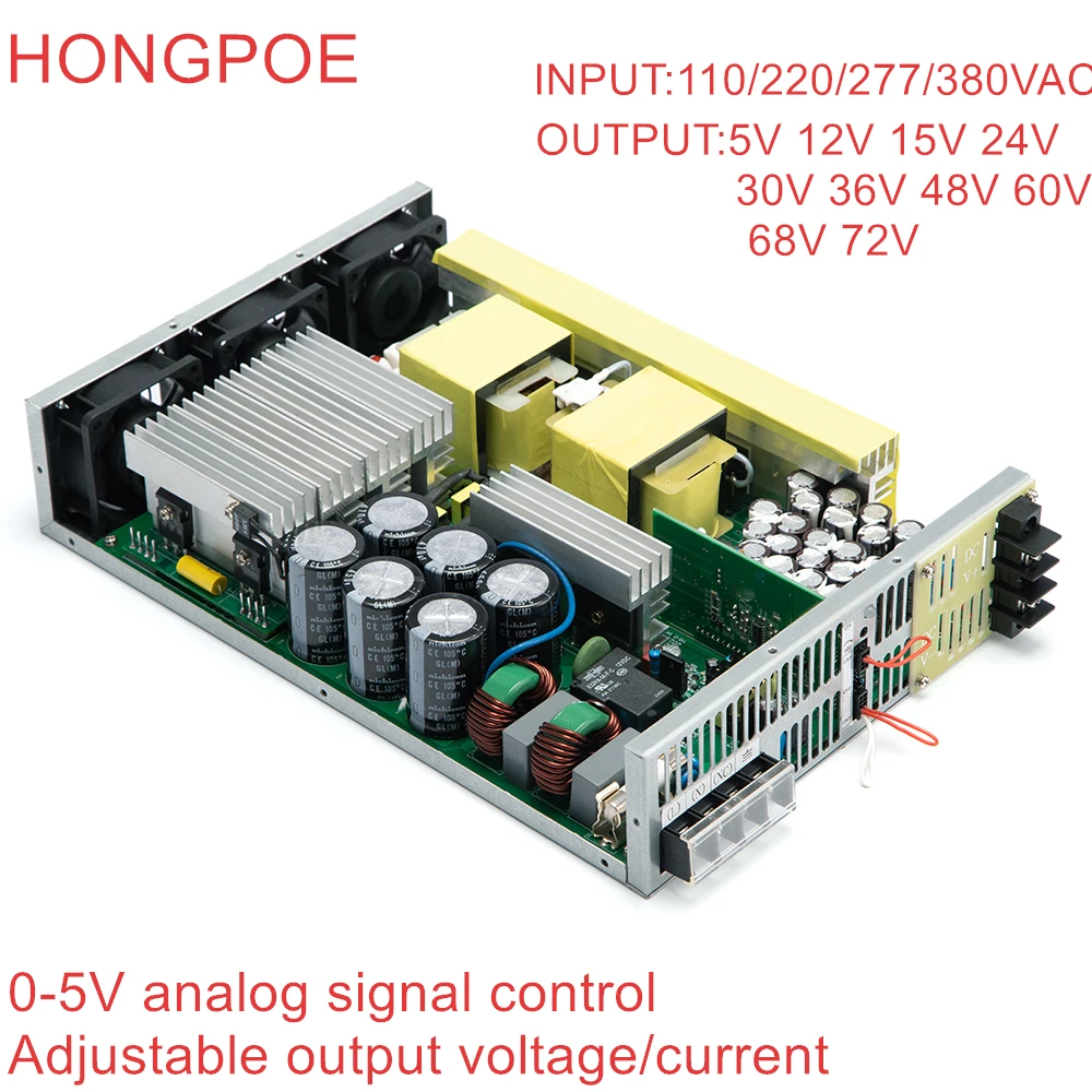 DC12V 15V 24V 30V 36V 48V 60V 72V Switching power supply 0-5V analog signal control source transformer ac-dc PLC control