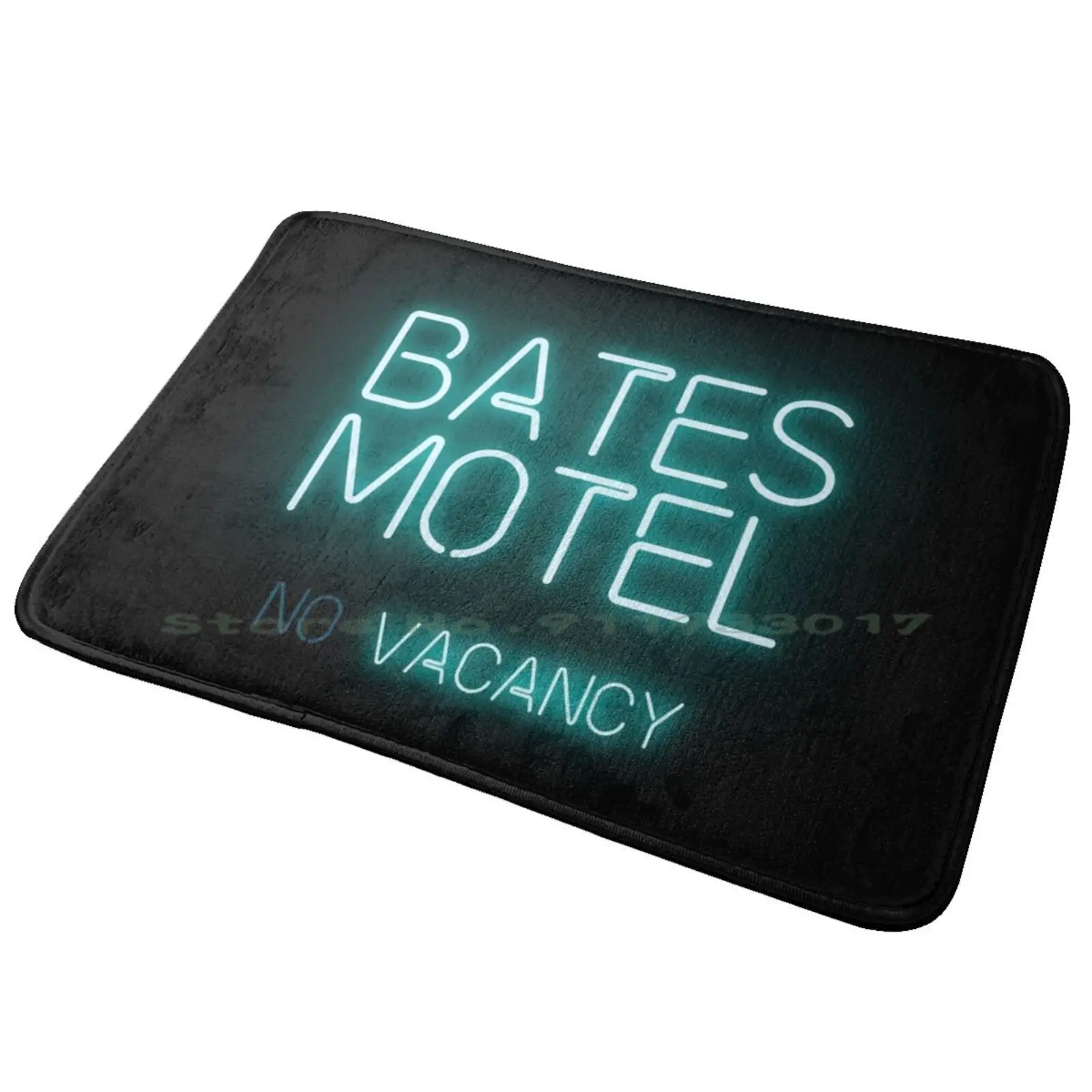 Bates Motel No Vacancy Logo From The Movie Psycho Entrance Door Mat Bath Mat Rug Alfredhitchcock Anti-Slip Bedroom Kitchen Foot