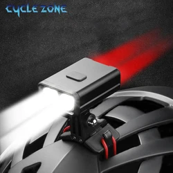 2 in 1 Light Bike Led Flashlight 800 mAh Front And Rear Bicycle Lights Headlight USB Rechargeable Lamp Lantern MTB Helmet Lights