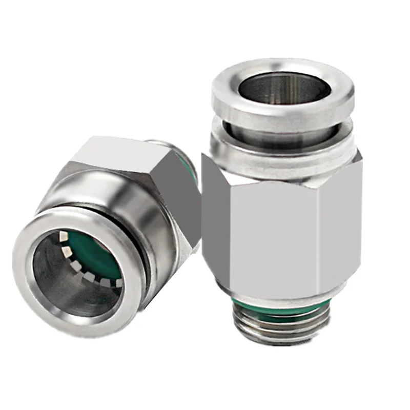 

PC pneumatic quick connector 304 stainless steel hose joint 1/8" 1/4" 3/8" 1/2" BSP external thread pipe water Plumbing Fitting