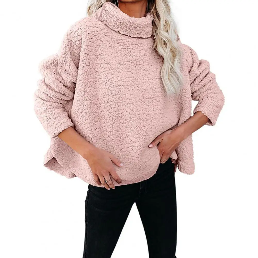 Loose Casual Pullover Sweater Women Double Sided Velvet Trendy Coat Women Plush Overcoat Long Sleeve Jumpers Top Knitwear