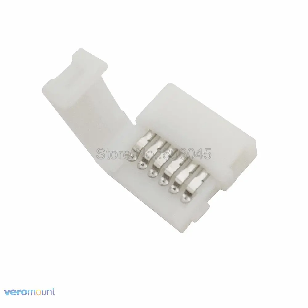 5pcs 12mm 6PIN RGBCCT LED Connector L shape / T shape / X shape No Soldering Corner Connector for IP20 5050 RGB+CCT LED Strip