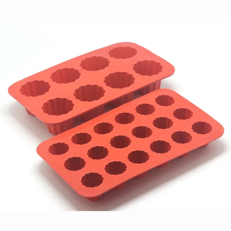 8/18 Holes Caneles Silicone Mold Muffin Cupcake Baking Tray Bordelais Fluted Cake Pudding Mold DIY Baking Kitchen Accessories