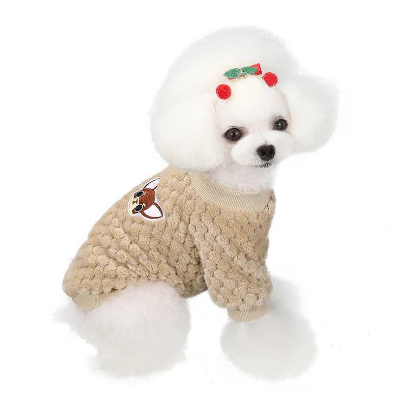 Herbst Winter Welpen Katze Mantel Warme Korallen Fleece Haustier Hund Kleidung Für Französisch Bulldog Outfit Mops Weste одежда для собак мелких