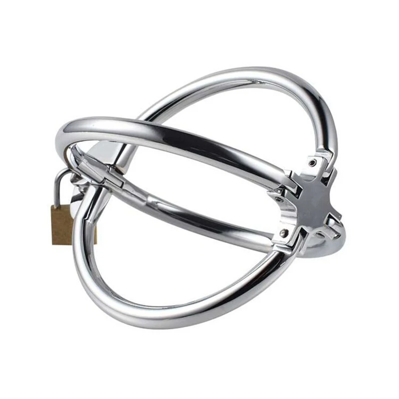 Stainless Steel Cross Handcuffs Metal Hand Wrist Cuffs Shackles Fetish Slave BDSM Bondage Restraints Lock Sex Toy Sex Shop