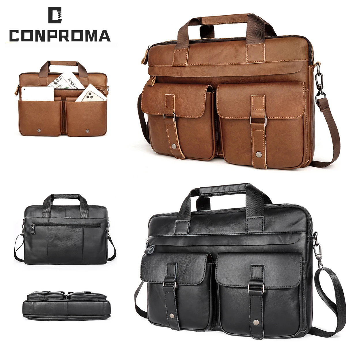 Bolsa para Computador Portátil Bolsa de 15.6 Polegada Couro Bolsa de Viagem de Negócios Bolsa de Ombro Único dos Homens Maleta para Lenovo ar Pro