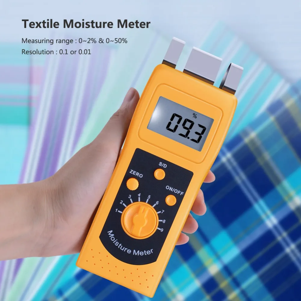 DM200T Carpet Moisture Analyzer, Textile Raw Material Moisture Meter Digital Moisture Meter Leather Cloth Yarn Cheese Yarn