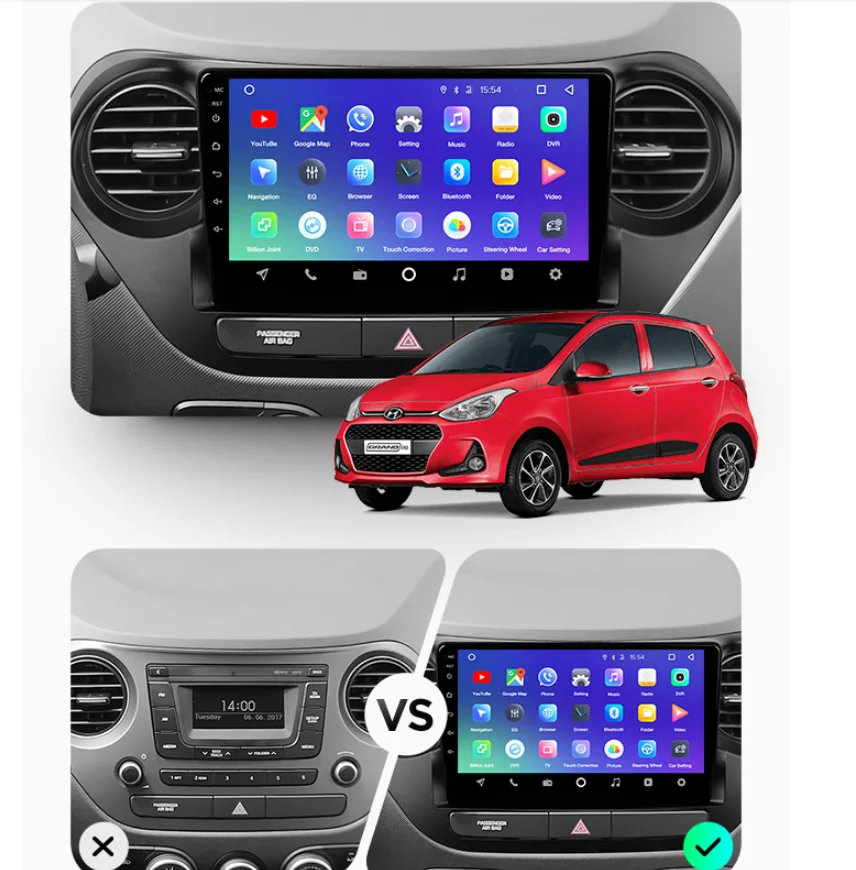 PX6 Android 12.0 128G Car GPS Navigation For Hyundai I10 2013 2014 2015 2016 Auto Stereo 2din Multimedia Video Player Head Unit