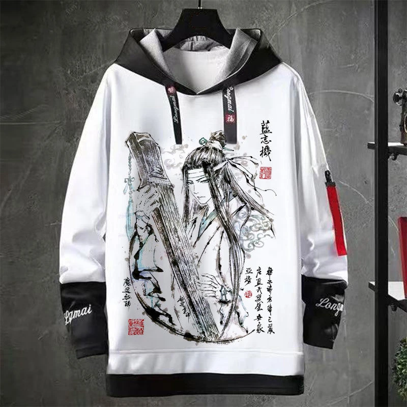 Anime Mo Dao Zu Shi Cosplay Costumes The Untamed Wei Wuxian Cosplay Lan Wangji Hooded White Men Hoodies Sweatshirts CS417