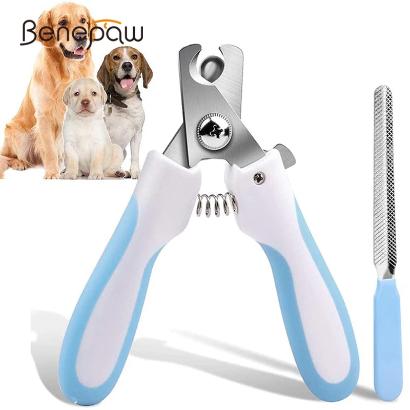 Benepaw Durable Dog Nail Cutter Efficient Pet Nail Clipper For Dogs With Safety Guard To Avoid Over-Cutting Cat Grooming Tool