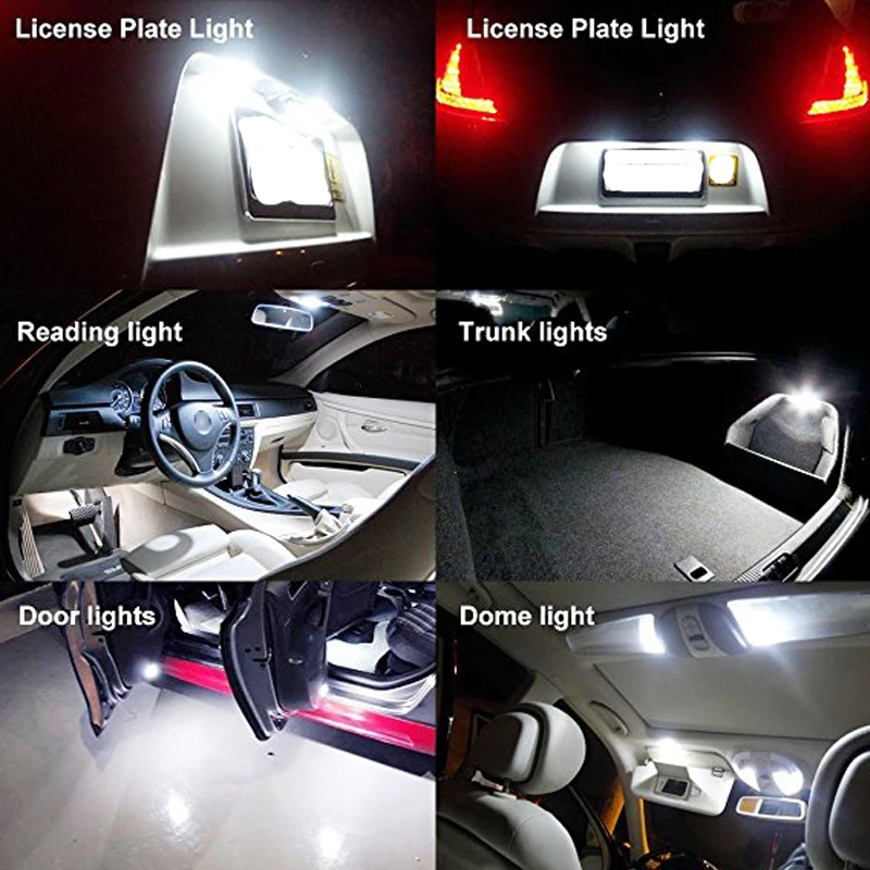 4x Car Led Bulbs T10 194 168 W5W COB LED Silica Bright White License Light Bulb Clearance Lamp Amber Purple Blue Red 12V