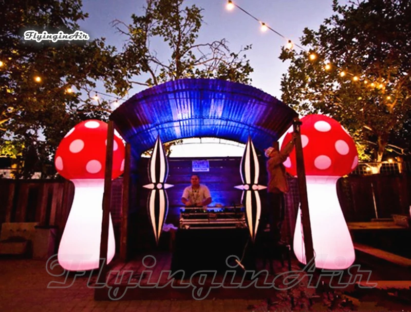 

Dancing Party Decorative LED Inflatable Mushroom Replica 2m/3m Blow Up Mushroom Balloon With Light For Club Events