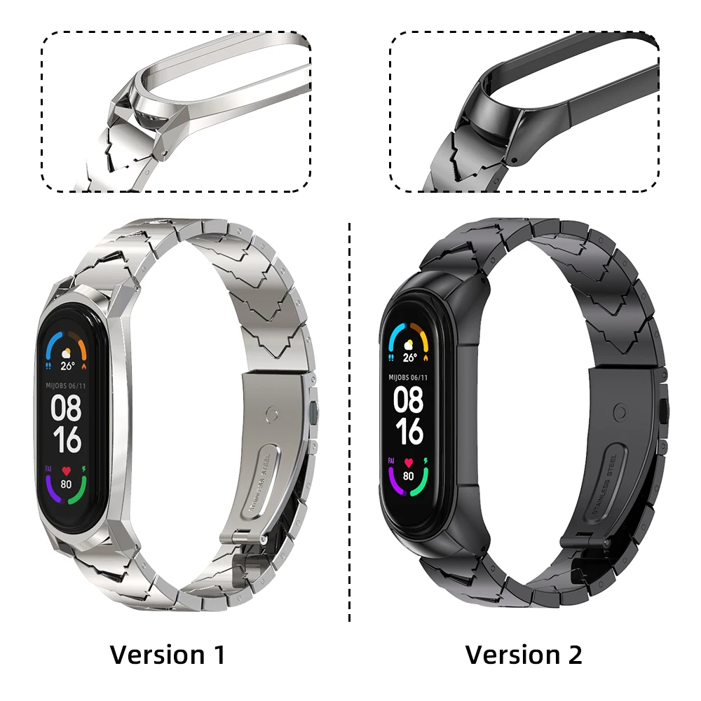 Mi Band 8 cinturino per Xiaomi Mi Band 7 6 5 4 3 bracciale su Mi Band 6 braccialetti in metallo Miband 5 Pulseira Correa NFC versione globale