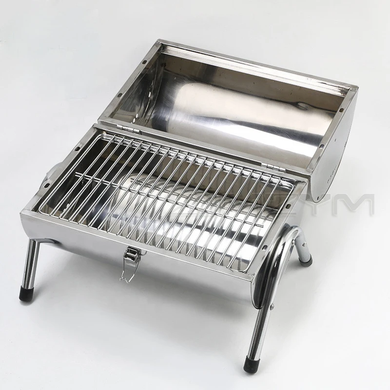 

New BBQ Portable Outdoor Barbecue Small household barbecue stainless steel charcoal barbecue oven Outdoor Travel Barbecue Tools