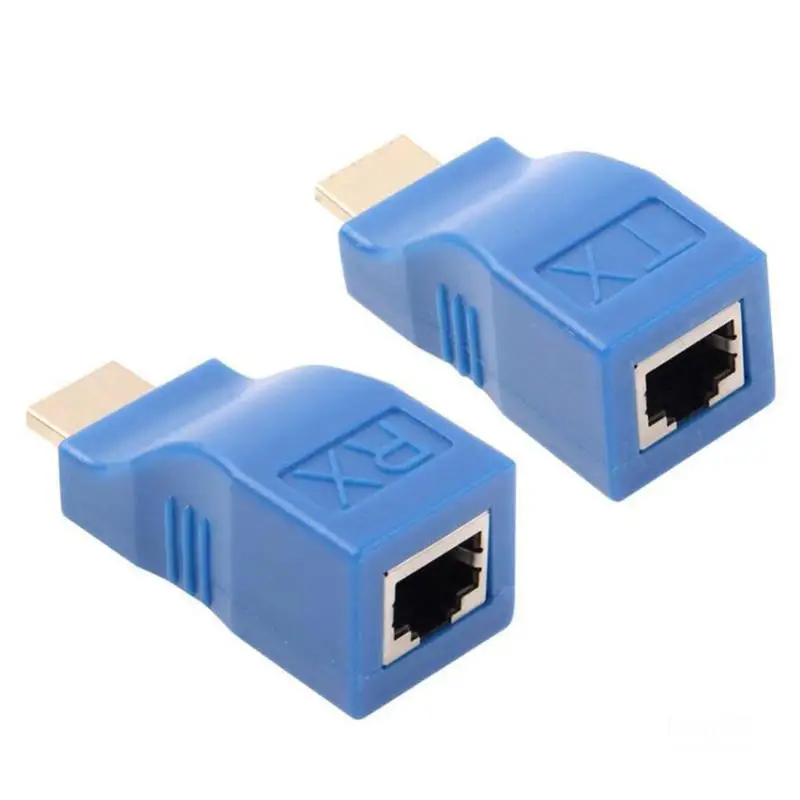 2 шт. 30 метров 1080p 4K расширитель для адаптера RJ45 Ethernet сетевой расширитель от Cat 5/6 HDTV Displayer hdmi-совместим с DCD PS3