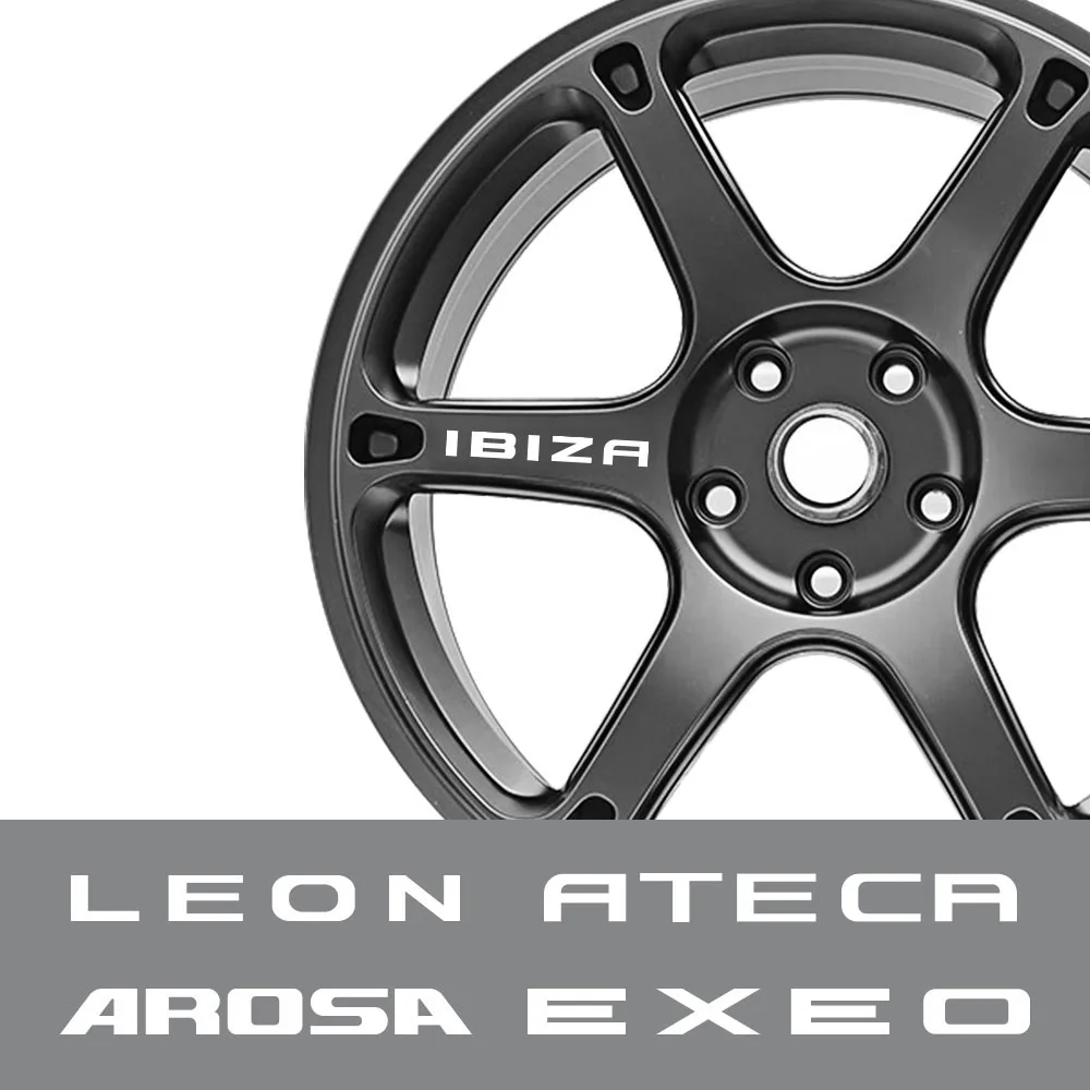 Pegatinas para llanta de rueda de coche, accesorios exteriores para Seat Altea, Arosa, Arona, Leon, Ibiza, Alhambra, Ateca, Toledo, Tarraco, Cordoba, Exeo