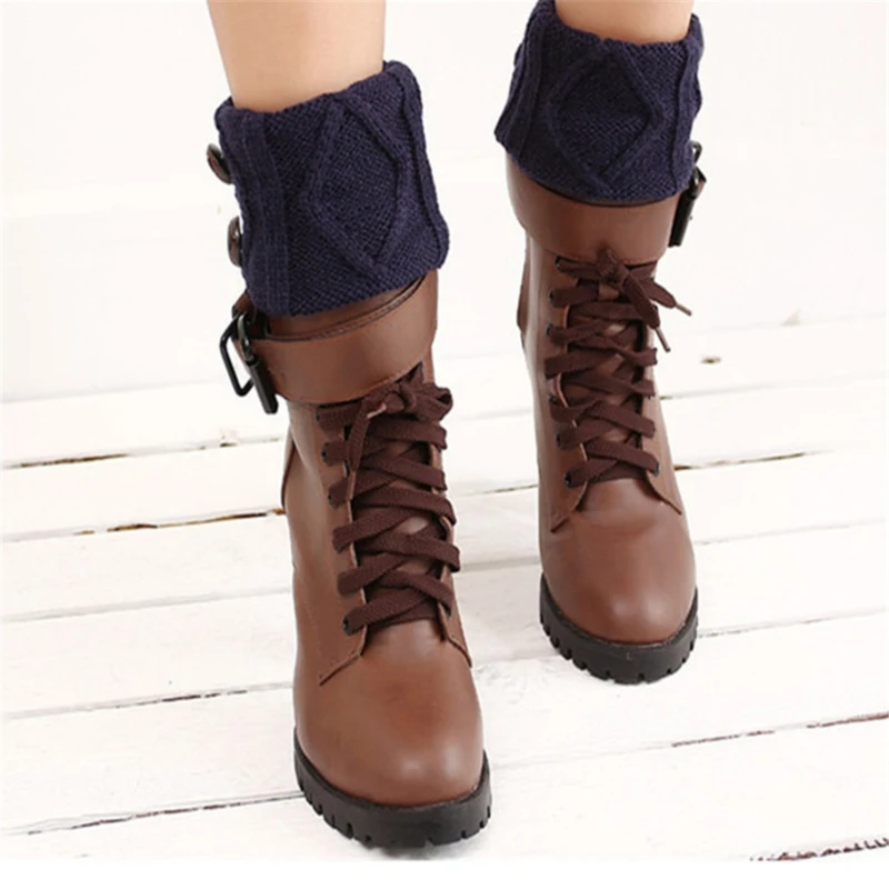 Áo Croptop Chân Giày Ấm Khởi Động Bao Giữ Ấm Tất Calcetines Mujer Nữ Bao Tay Chân Mắt Cá Chân Ấm