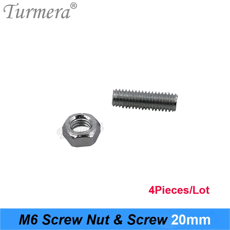 M6 Schroef en Schroefmoer 20 mm lengte voor 3,2 V Lifepo4-batterij 20 Ah 90 Ah 100 Ah 200 Ah 280 Ah 310 Ah Verbind met railbars Gebruik Turmera
